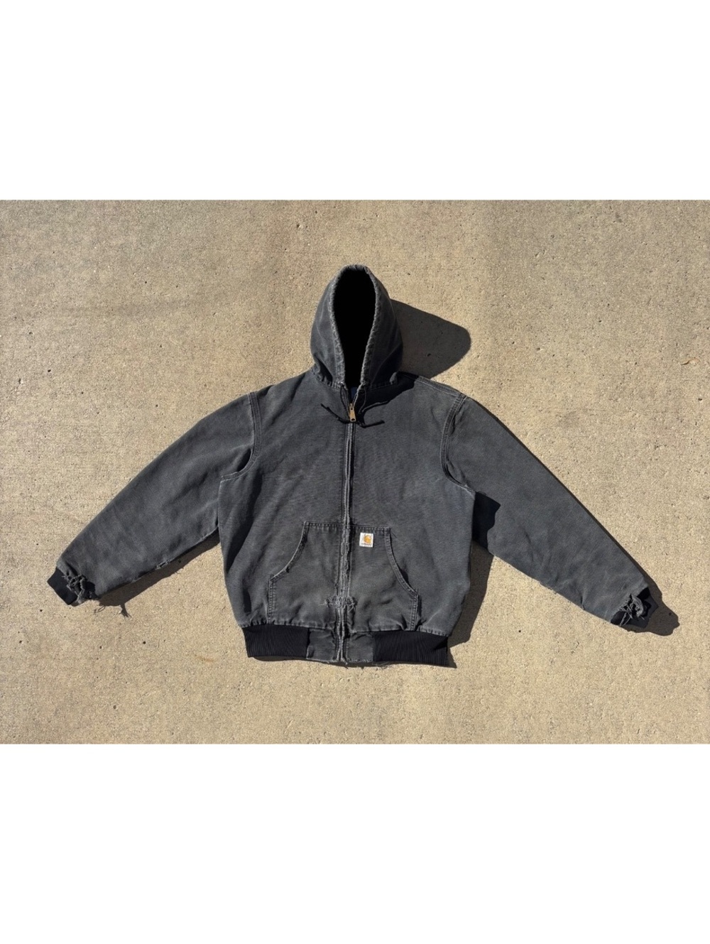 90s Carhartt JQ1005 Faded Black Active Canvas Jacket USA
